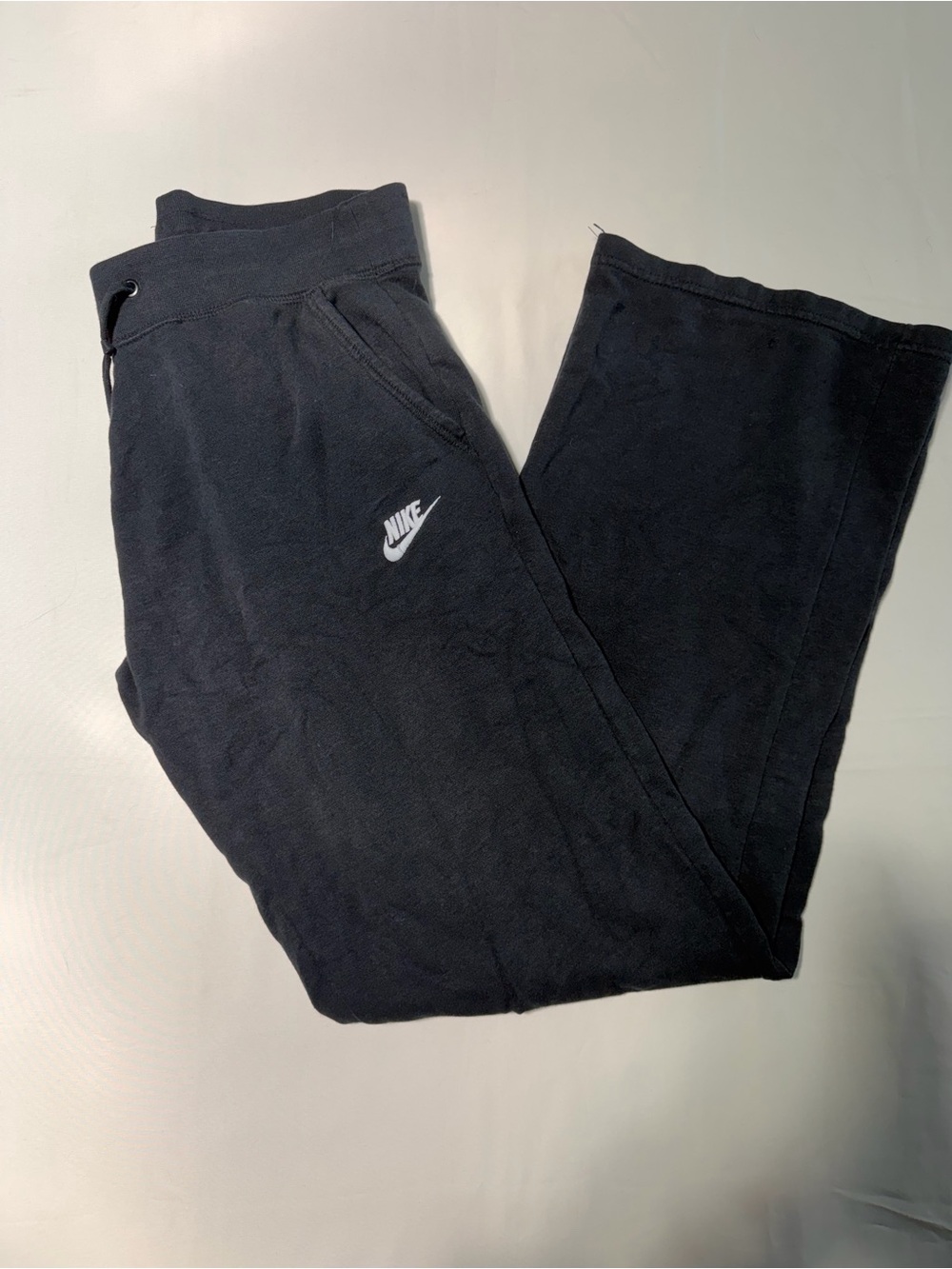 Nike Black Jogger Sweatpants with White Swoosh